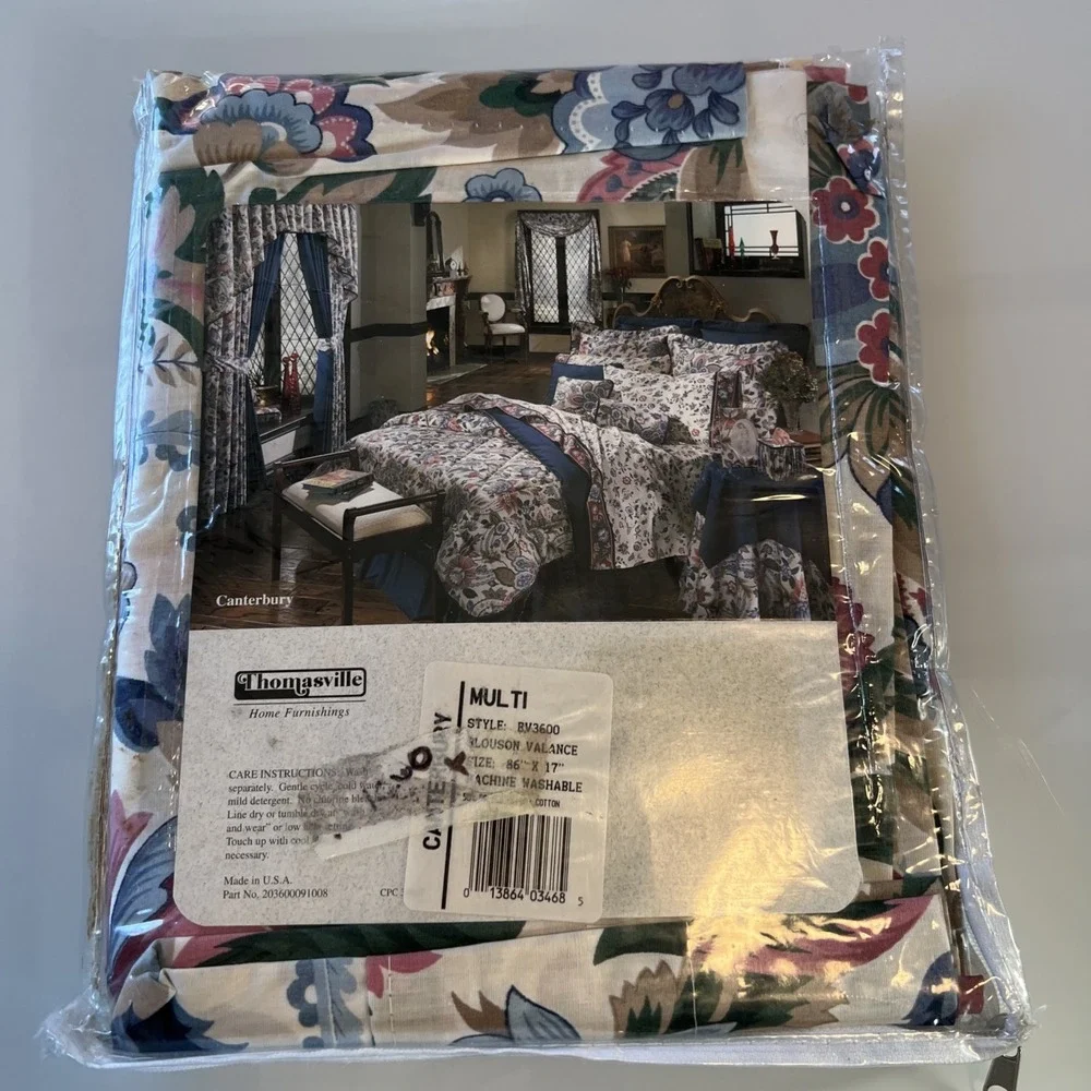 Thomasville‎ Home Furnishings 2 Curtain Panels 80 X 84 W/Valance NWT Canterbury